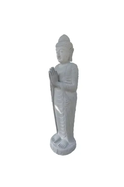Product image of the product “Standing Buddha made of Riverstone, position Namaskara , H. 150cm. ”
